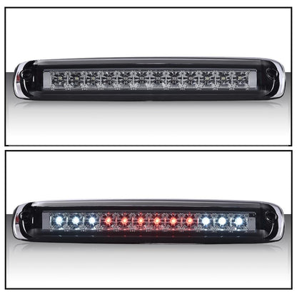 G-PLUS LED 3rd Brake Light Compatible with Chevy Silverado & GMC Sierra 1999-2006/Fit 2007 Silverado & Sierra Classic Brake Lamp Tail Light Assembly Smoky Lens Chrome Housing