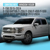G-PLUS Out-Channel Mount Ventvisor Window Deflectors Compatible with Ford F150 2015-2026; Fit Ford F150 Raptor 2017-2026 4 PCS Smoky
