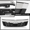 G-PLUS Front Grille Assembly w/Chrome Trim Compatible with Subaru Forester 2011-2013 Upper Bumper Grill Replacement for 91121SC040, 91122SC050