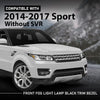 G-PLUS Pair Front Fog Light Lamp Trim Bezel Black Compatible with Land Rover Range Rover Sport Without SVR 2014-2017