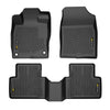 G-PLUS TPE Cargo Liners Compatible with 2016-2021 Honda Insight/Civic Coupe/Civic Sedan 3PCS Black Floor Liners Front & 2nd Row All Weather Full Cover Protection