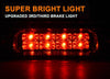 G-PLUS LED Third 3rd Brake Cargo Light Compatible With 1999-2004 Grand Cherokee,Rear Roof Center High Mount Stop Tail Light Replacement (Chrome Housing Clear Lens)
