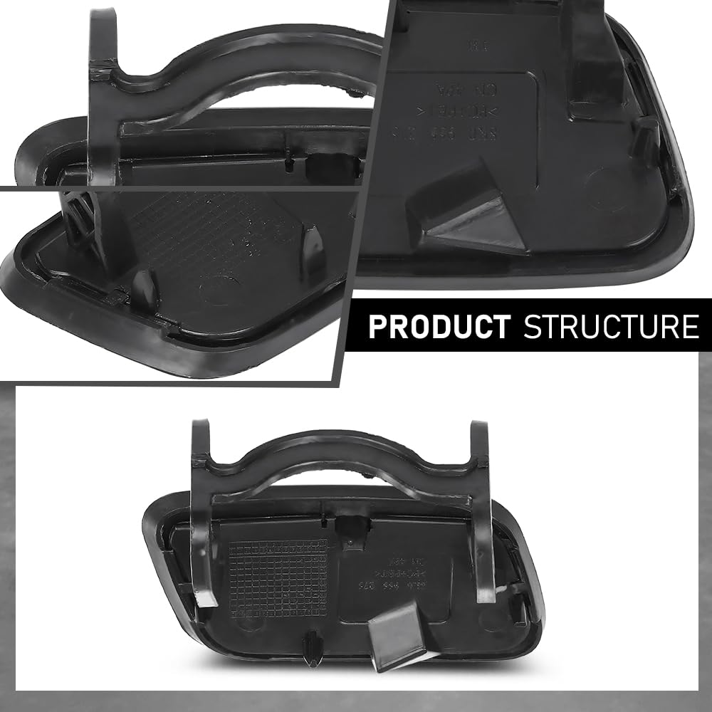 G-PLUS Front Bumper Headlight Washer Cap Cover Left&Right Compatible with Audi A4 B8 2008-2012 (Not Fit S4 or Sline Models) 8K0955275, 8K0955276