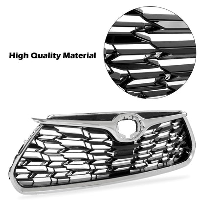 G-PLUS Front Bumper Upper Grille Chrome Trim Grill Compatible with Toyota Highlander 2020 2021 2022, Not fit XSE models 531010E370, TO1200456 Silver