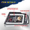 G-PLUS LED DRL Headlights, Compatible with 2004-2008 Ford F150/ 2006-2008 Lincoln Mark Lt(NOT Compatible with 2004 F150 Heritage/Flareside Beds Models), Smoky Lens Chrome Housing Clear Reflector