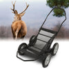 G-PLUS 500 Pounds Capacity Foldable Multi Use Deer Game Recovery Cart Utility Gear Dolly with 4 Oversized Wheels All Terrain Cart Black