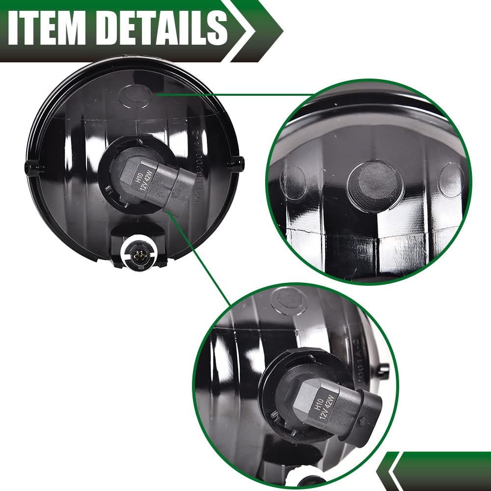 G-PLUS Front Bumper Fog Lights Assembly Compatible With 2005-2011 Toyota Tacoma/ 2007-2013 Tundra (Yellow lens) neblineros para autos delantero faros antiniebla