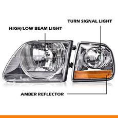 G-PLUS Headlights for Ford F150 1998-2003 F250 1988-1999 Product Image