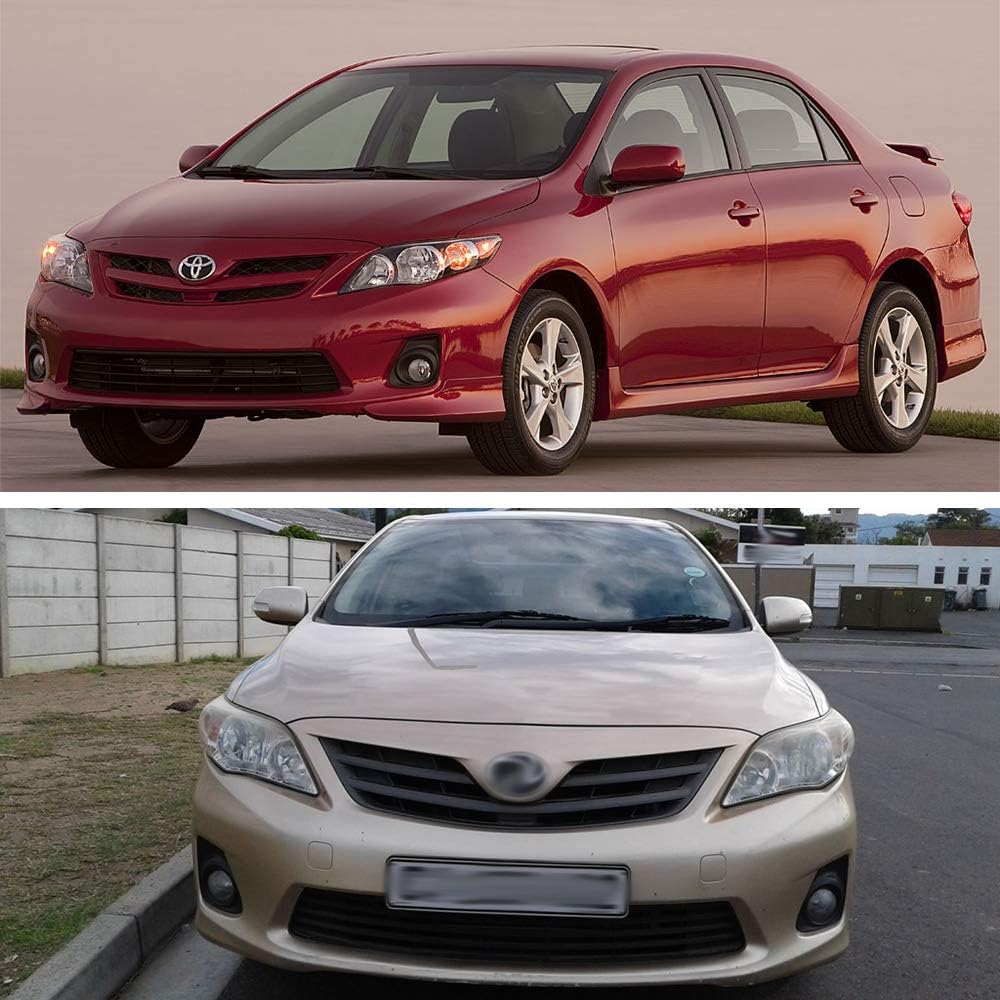 G-PLUS Bumper Fog Lights Compatible with 2011-2013 Toyota Corolla Altis Clear Driving Fog Lamps Accessories Driver & Passenger Side Pair
