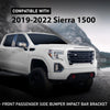 G-PLUS Front Passenger Side Bumper Impact Bar Bracket Compatible with GMC Sierra 1500 (submodel: AT4, Base, Denali, Elevation, SLE, SLT) 2019-2022 Black 84539975