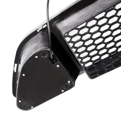 G-PLUS Mesh Front Bumper Upper Hood Grille Compatible with Ford Mustang 2015 2016 2017 Grill with DRL LED Accent Vent Lights