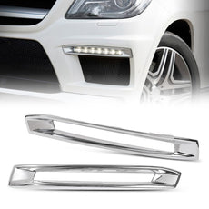 G-PLUS Fog Light Cover Trim 2PCS for Benz GL-Class X166 GL500 GL550 GL63 AMG 2013-2016 Side View