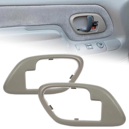 G-PLUS Interior Door Handle Trim Bezel 2pcs Compatible with 1995-2002 Chevy C3500 Truck 1995-2000 GMC C2500 Truck 1995-1999 GMC Suburban K1500 15708081 15708082
