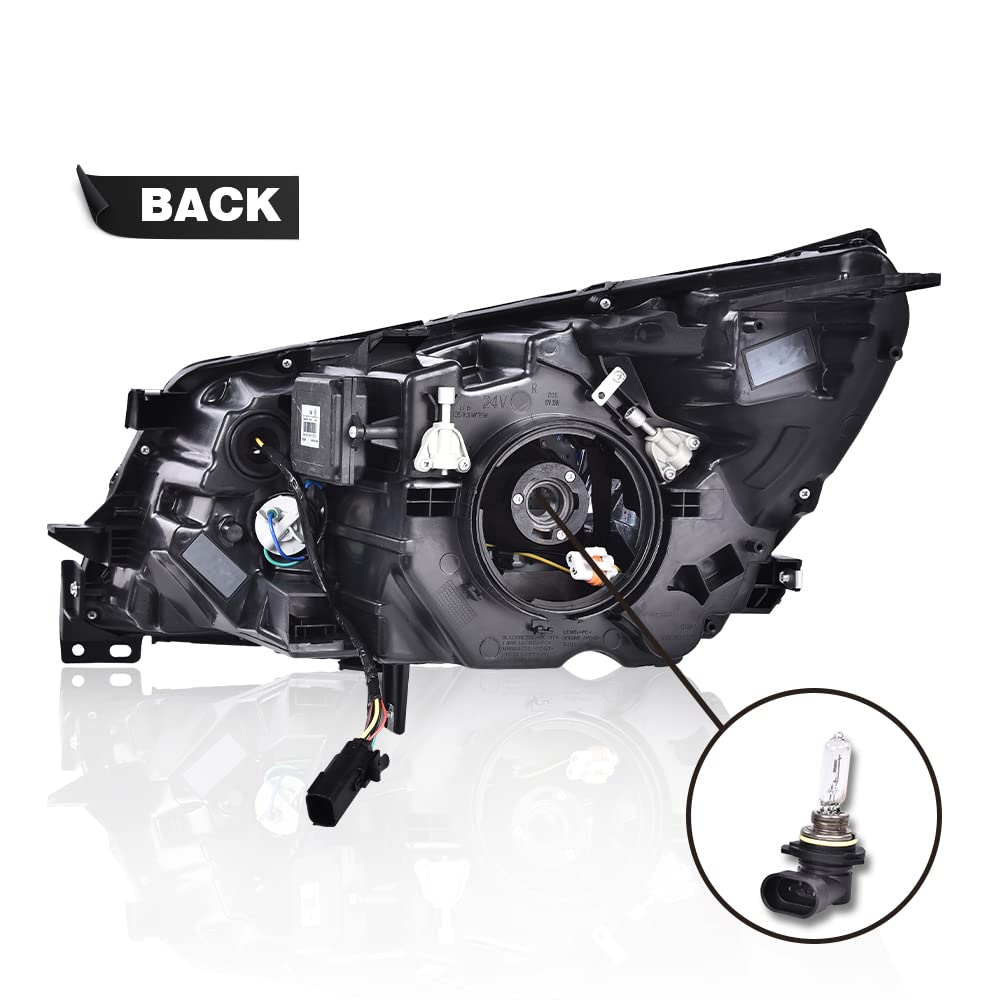 G-PLUS LED One Right Passenger Side Headlight Compatible with Buick LaCrosse 2014 2015 2016 DRL Headlamp w/Bulbs Halogen Clear Lens Chrome Housing Amber Reflector Bumper Headlamps,faros delanteros