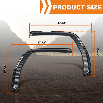 G-PLUS Tape-On Window Visors Deflector Rain Guard Compatible with Kenworth T680 T880 2012-2018 | High-Wind Resistant | Rain & Fog Protection | Clear View | Window Friendly | Smoky