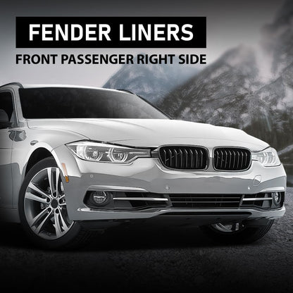 G-PLUS Fender Liner Front Passenger Right Side Upper Compatible with BMW 320i/320i xDrive Base Sedan Standard, Modern, and Luxury Line Models 2012-2018, 51717260726, BM1249131