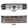 G-PLUS Front Grille Compatible with 1992-1997 Ford F250 F350 Platinum Chrome w/Emblem Truck Replacement