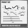 G-PLUS Radiator & Heater Hose Kit Compatible with Ford F150 F250 F350 Bronco Trucks Pickups with 5.0L/5.8L Engine 1988 1989 1990 1991 1992 1993 1994 FOTZ8260E, FOTZ8286D Black
