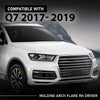 G-PLUS Front Right Fender Flare Wheel Opening Molding Arch Trim, Compatible with Audi Q7 2017 2018 2019, Passenger Side, AU853718A, 4M0853718AGRU