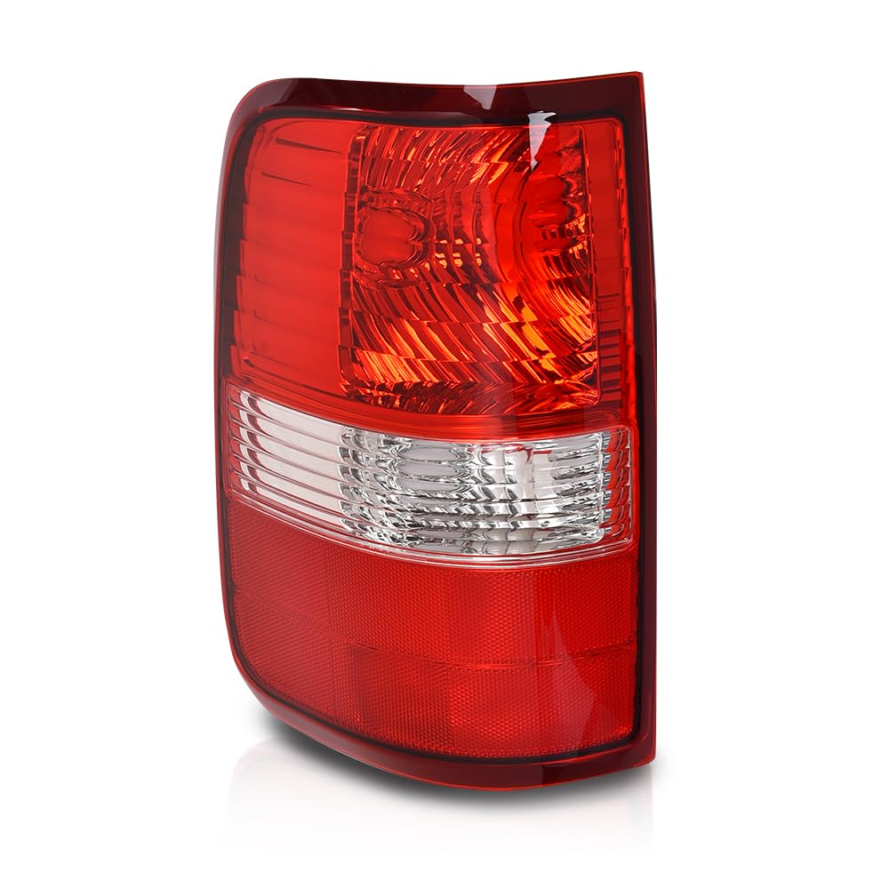 G-PLUS Tail Light Lamp w/o Blubs Lens Left Side Compatible with Ford F150 King Ranch, Lariat, XL 2004 2005 2006 5L3Z13405CA, 6L3Z13405BA, FO2800182 Luces Traseras Faros Traseros Assembly Red