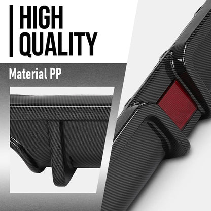 G-PLUS Rear Diffuser Compatible with Honda Civic 2016 2017 2018 2019 2020 2021 Rear Lip Diffuser Body Kit Carbon Fiber Black
