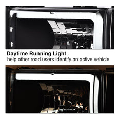 G-PLUS DRL LED Headlights for Dodge Ram 1500 1994-2001 Ram 2500 3500 1994-2002 Side View