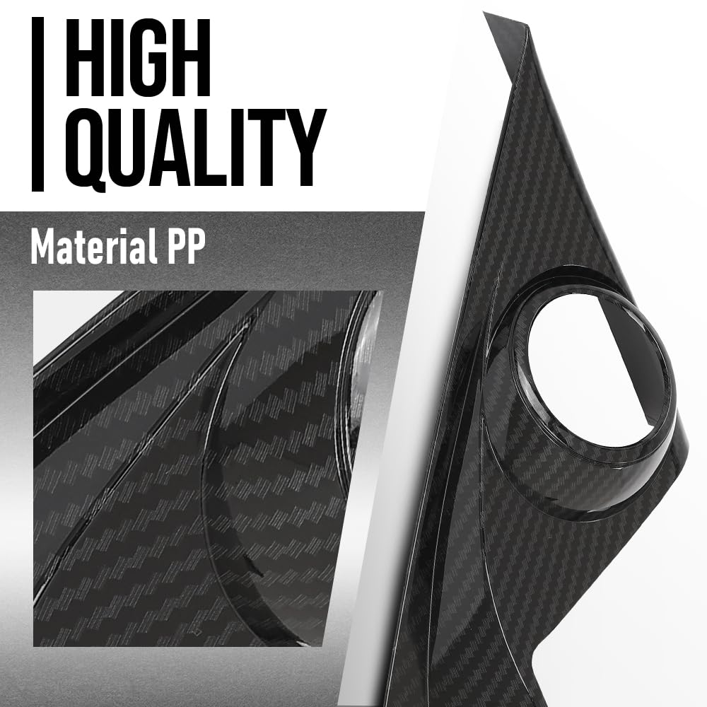 G-PLUS Speaker Cover Trim Compatible with Honda Civic 10th Sedan 2016 2017 2018 2019 2020 2021 Carbon Fiber Black