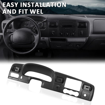 G-PLUS Dash Bezel Dashboard Surround Trim Panel Compatible with Ford F250 F350 Super Duty 2005 2006 2007 Black Dash Cover