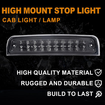 G-PLUS Smoke LED Truck 3RD Third Brake Light Tail Lamp 09-17 Compatible with Dodge Ram 1500/10-17 Ram 2500 3500