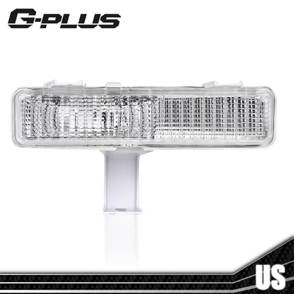 G-PLUS Front Bumper Mounted Side Marker Turn Signal Light Assembly Compatible with Chevy 85-90 Caprice Base 80-81 Caprice Classic Landau 914550, GM2521116 914549 GM2520115