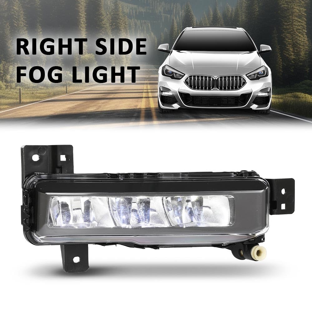 G-PLUS Fog Light Assembly Right Side Compatible with BMW 228i xDrive Gran Coupe / 330e / 330e xDrive / 330i / 330i xDrive 2019-2024,Not Fit Models With M Sport Package BM2593158,63177433788 White