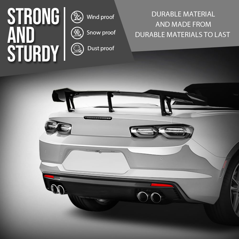 G-PLUS Rear Trunk Spoiler Wing Compatible with Chevy Camaro 2016 2017 2018 2019 2020 2021 ZL1 1LE Black