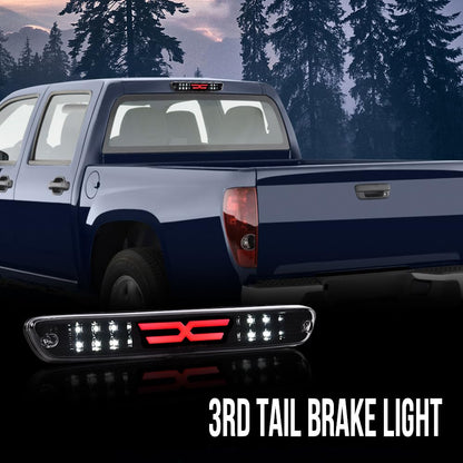 G-PLUS LED 3rd Third Center High Mount X Stop Light Lamp Compatible with Chevy Colorado 2004-2012/Fit GMC Canyon 2006-2008 Isuzu I-Series Tail Brake Light 15286505