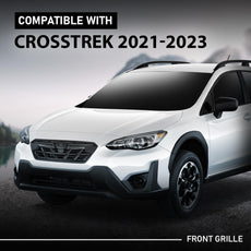 G-PLUS Front Bumper Grille for Subaru Crosstrek 2021-2023 Dark Gray Black Front View