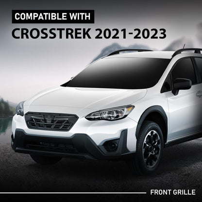 G-PLUS Front Bumper Grille Grill Dark Grey & Black Trim Compatible with Subaru Crosstrek 2021-2023 J1010FL320