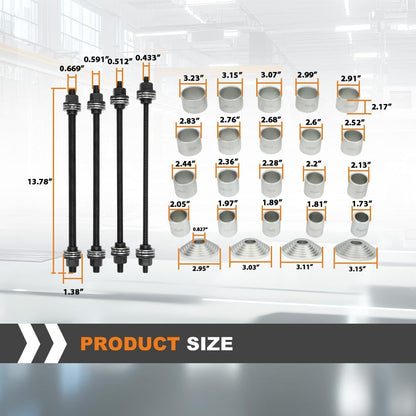 G-PLUS 28Pcs Press Pull Sleeve Kit Compatible with The Removal and Installation of Bushes/Bearings and Seals Etc Silver