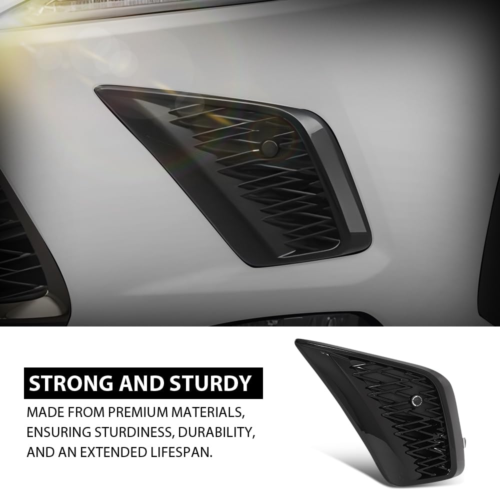 G-PLUS Front Bumper Grille Vent Insert Left Compatible with LX NX300 Base/F Sport/Luxury 2018-2021,Compatible with LX NX300h 2021 5314278090, LX1038135, 53142-78090 Gloss Black