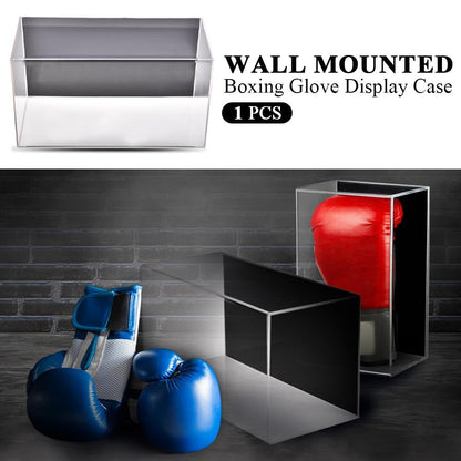 G-PLUS Clear Boxing Glove UV-Protected Display Case Acrylic Wall Mount Horizontal Show Case Display Case Full Size (Not Fit Vertical Hanging)