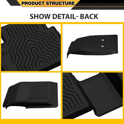 G-PLUS Cargo Liners Compatible with Chevy Colorado Crew Cab 2015-2022/Fit GMC Canyon Crew Cab 2015-2022,All Weather Full Cover Protection 1st & 2nd Row TPE Floor Liner,alfombras para carro