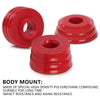 G-PLUS Body Mount Bushing Kit Compatible with Ford F250 F350 Super Duty 2WD and 4WD 2008-2016 Body Cab Mounts & Steel Sleeves & Hardware KF04060BK Red