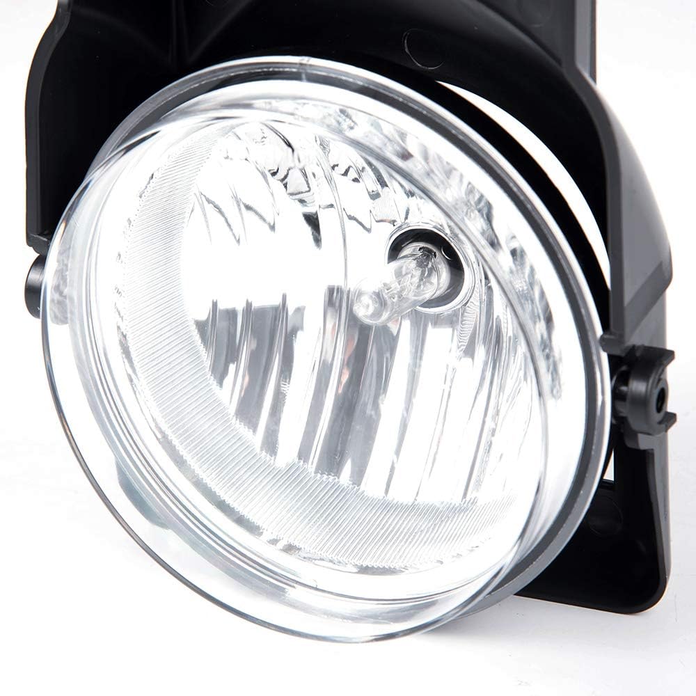 G-PLUS Bumper Fog Lights Compatible With GMC Sierra 1500 2500 3500 2003-2006 Pickup Clear Driving Fog Lamps W/o Wiring Kit Left+Right Side