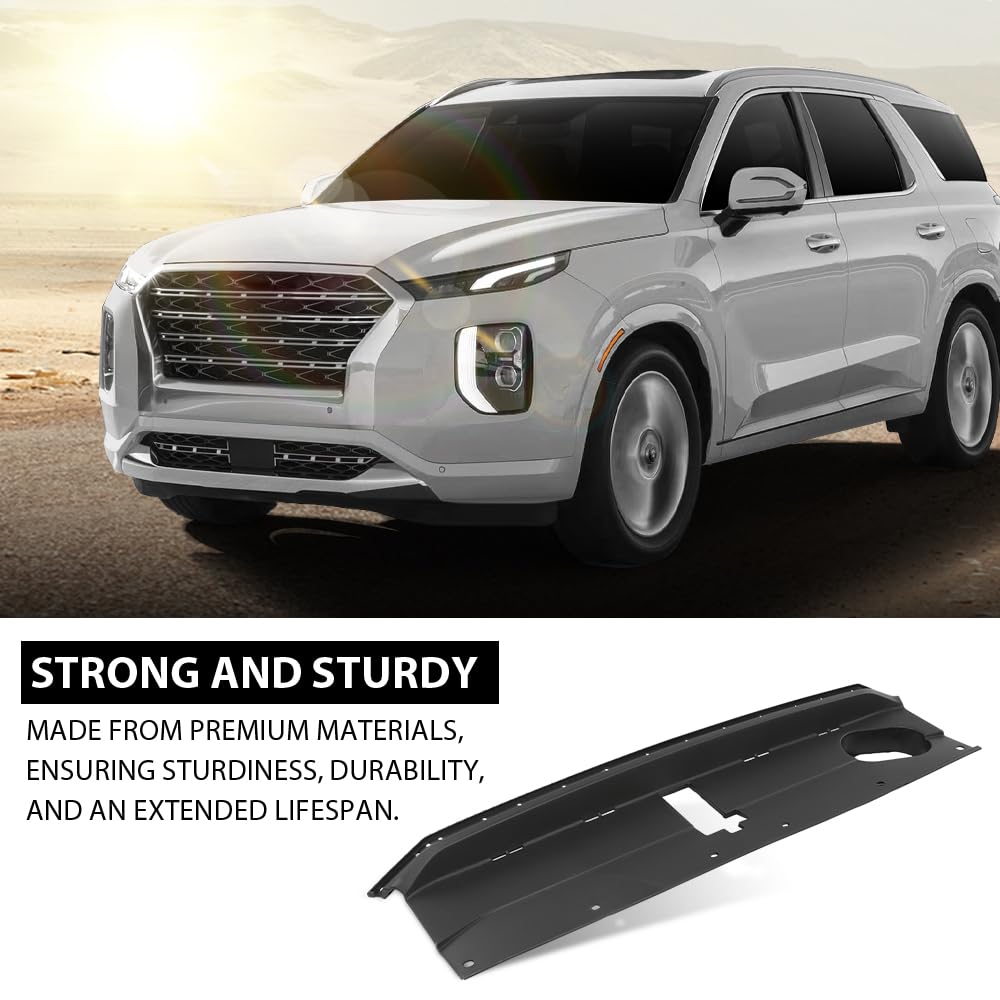 G-PLUS Radiator Shield Cover Top Upper Compatible with Hyundai Palisade 2020-2022 86391S8000 Black