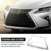 G-PLUS Upper & Lower Chrome Grille Molding Trim Compatible with LX RX350 RX450h 2016-2019/RX350L RX450hl 2018-2019 LX1210114, LX1202110, 531210E120, 531220E060 Silver