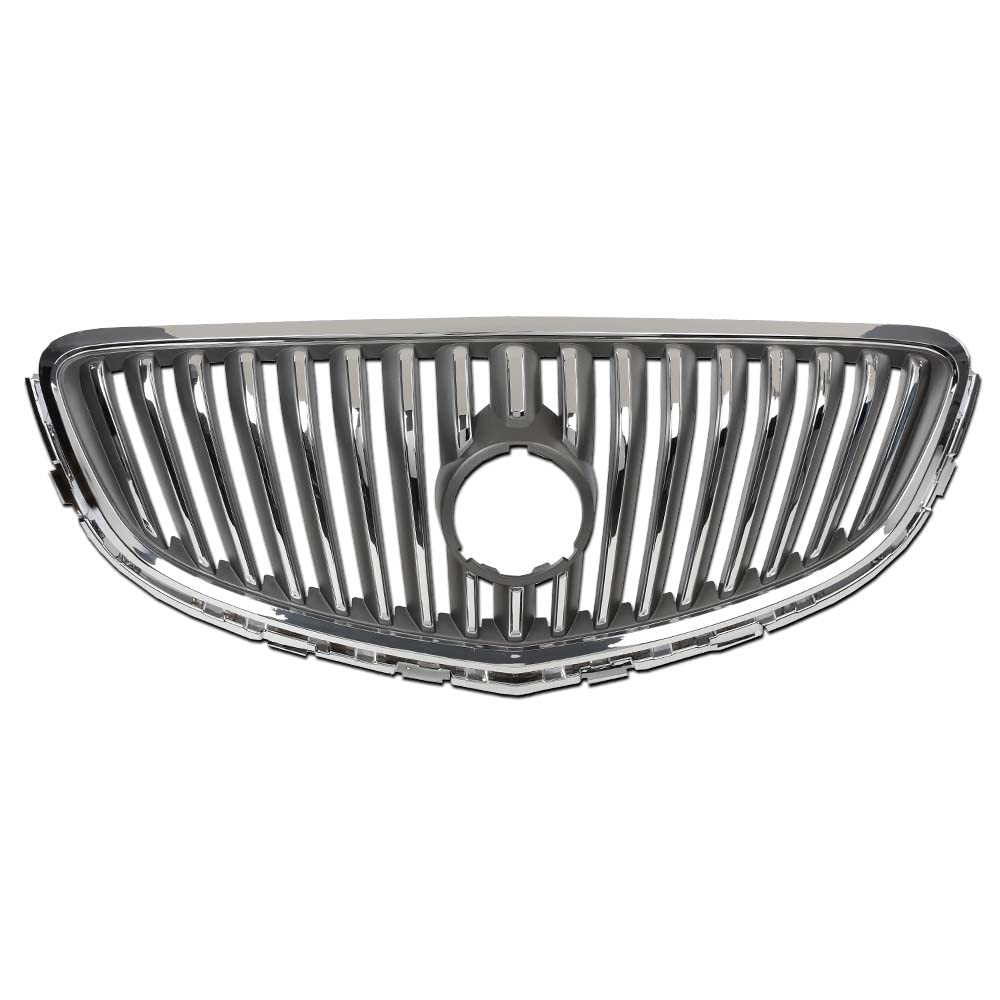 G-PLUS Front Bumper Upper Grille Assembly Chrome Compatible with 2012-2017 Buick Verano 20984572, 23172630, 23274652