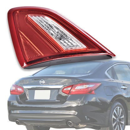 G-PLUS Inner Tail Light Compatible With 2016 2017 2018 Nissan Altima SR Model 4-Door Sedan Automotive Trunk Brake Rear Lid Inner Lamp Chrome Housing,Passenger Side (Right)