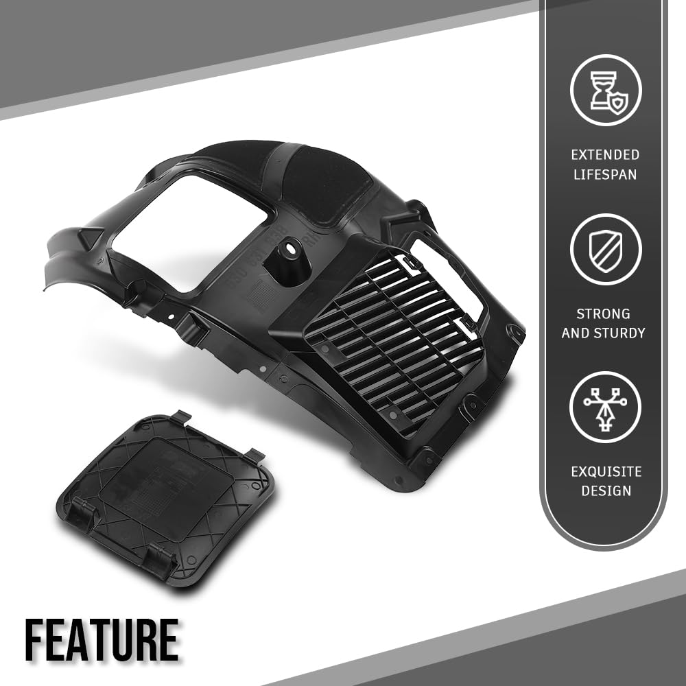 G-PLUS Fender Liner Front Right Side Compatible with BMW 530e / 530e xDrive Base 2018-2023 Fit BMW 530i / 530i xDrive Base 2017-2023 BM1249157, 51717340786 Black