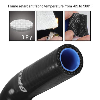G-PLUS Black Fuel Hose Complete Kit Compatible with Jeep CJ5 CJ6 1970 1971 1972 1973 1974 1975