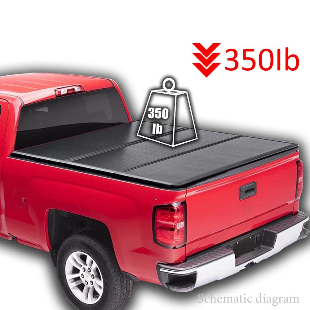 G-PLUS T3 Tri-Fold Hard Lock 6Ft Truck Tonneau Cover Compatible with 2015-2021Chevy/GMC Colorado/Canyon | 6' Folding Standard Short Bed Lock