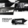 G-PLUS Fog Light Lamp Left Driver & Right Passenger Pair Compatible with Audi A3/ A3 Quattro 2015-2016 AU2592120, AU2593120, 8V0941699E, 8V0941699B, 8V0941700E, 8V0941700B 2PCS Black