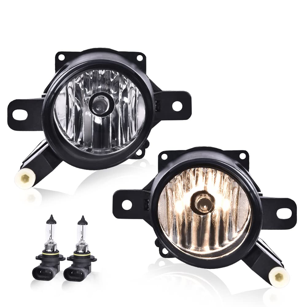 G-PLUS Fog Lights Compatible with Chevy Malibu 2013-2015 /Fit Chevy Malibu Limited 2016 /Fit Saturn Astra 2008-2009 Clear Lens Black Housing Fog Lamps 94708773 94708774 116-01278R GM2592301